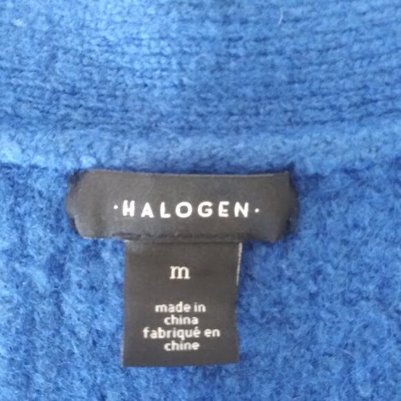 Halogen women's size M blue knitted cropped sweater - Picture 12 of 13